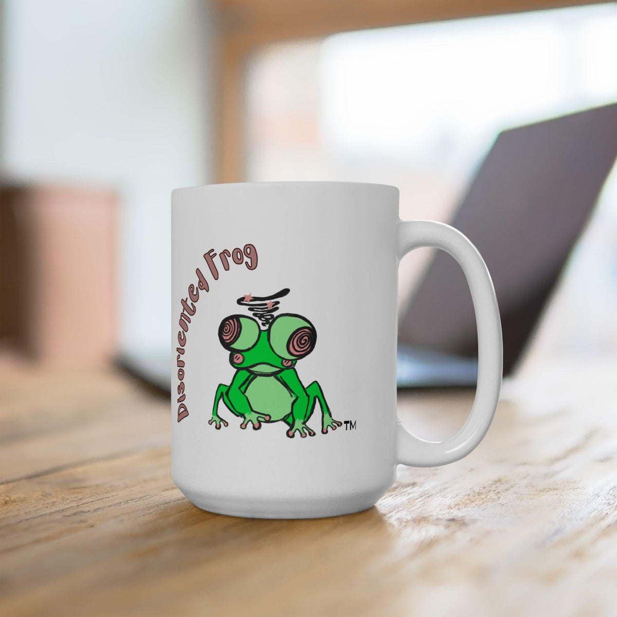 Disoriented Frog Ceramic Mug, Funny Coffee Cup, Unique Gift for Animal Lovers, Quirky Home Decor, Drinkware for Holidays