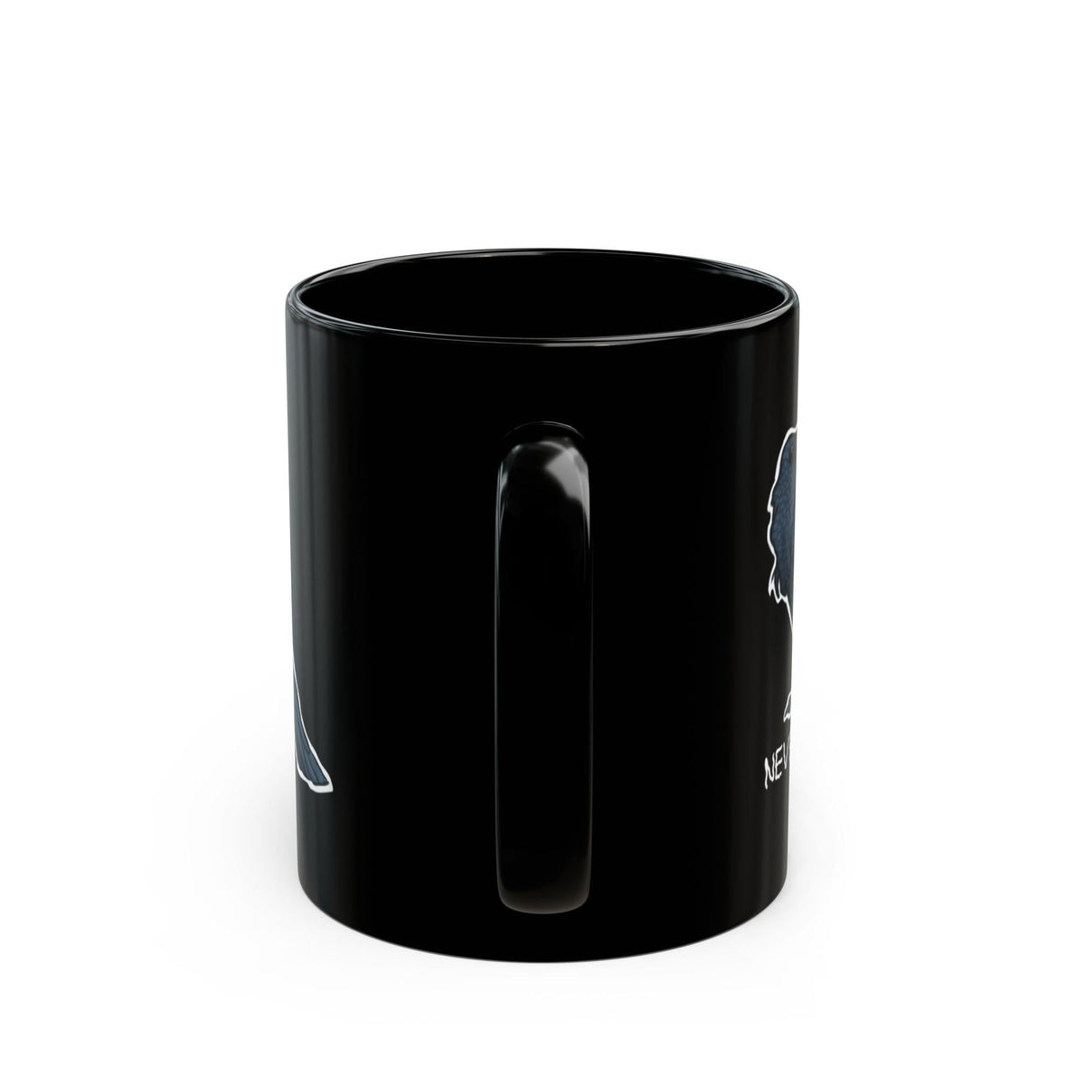 Elegant Black Mug for Coffee Lovers, Raven, Poe, Unique Gift for Mom, Birthday Celebration, Christmas, Home Decor, Minimalist Style