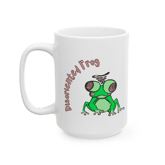 Disoriented Frog Ceramic Mug, Funny Coffee Cup, Unique Gift for Animal Lovers, Quirky Home Decor, Drinkware for Holidays