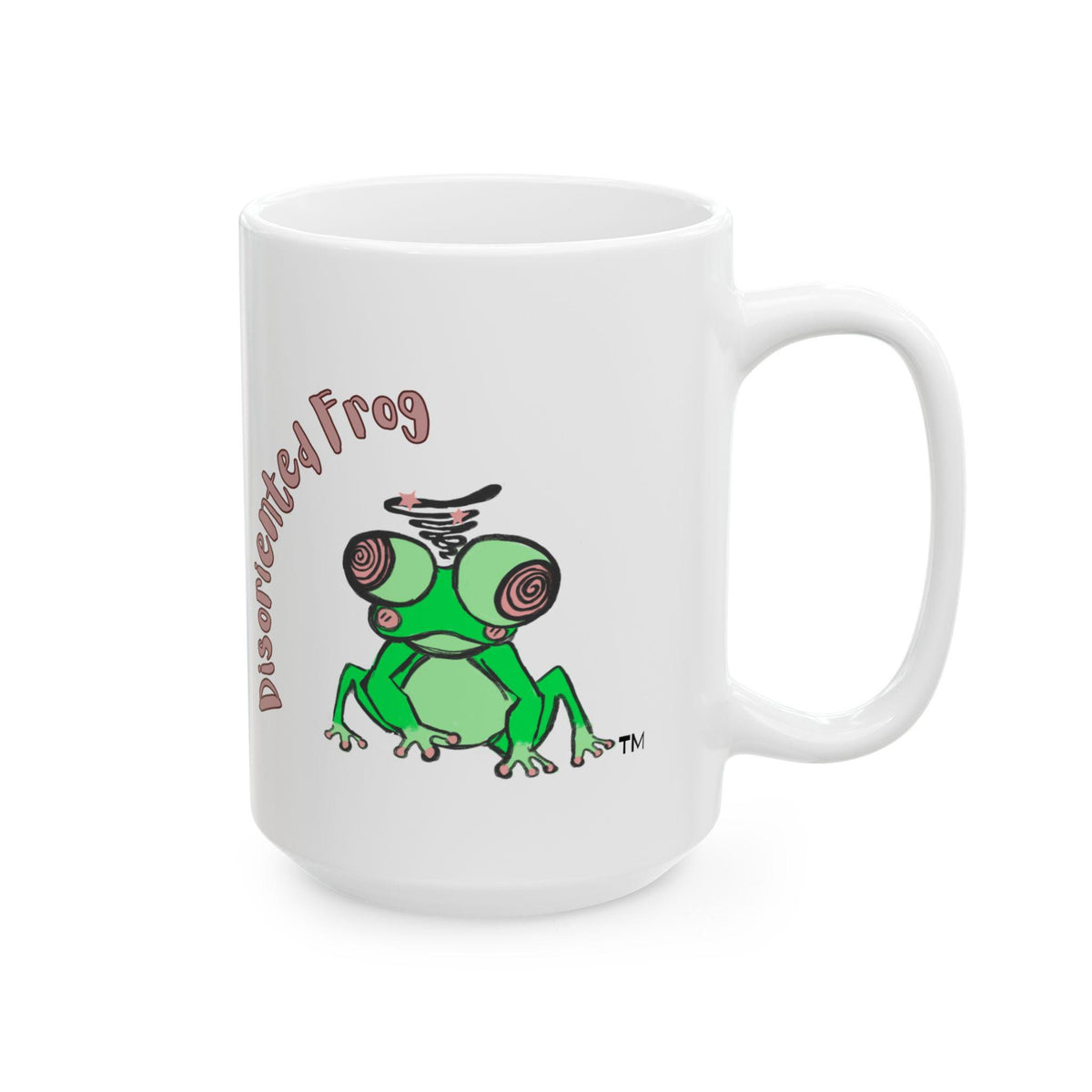 Disoriented Frog Ceramic Mug, Funny Coffee Cup, Unique Gift for Animal Lovers, Quirky Home Decor, Drinkware for Holidays