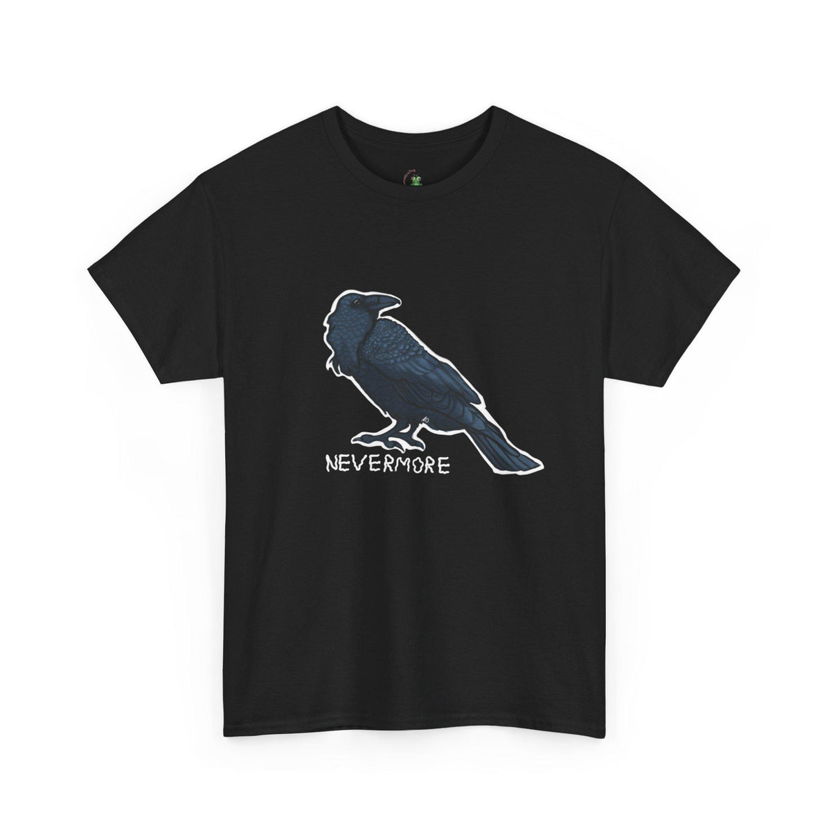 Nevermore Raven Tee, Gothic Shirt, Dark Aesthetic Apparel, Unisex Casual Wear, Halloween Gift, Literary Quotes T-Shirt